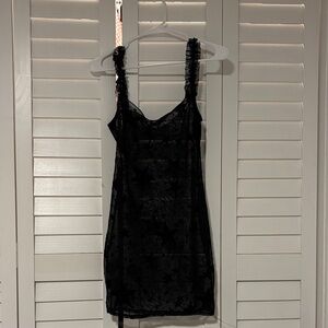 Black Sheer Dress with Star Pattern